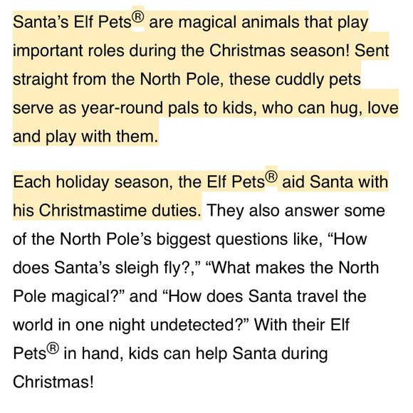 COPY - ELF PETS Arctic Fox Plush Toy Elf on the Shelf Santa Claus North Pole - Picture 7 of 9